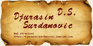 Đurašin Surdanović vizit kartica
